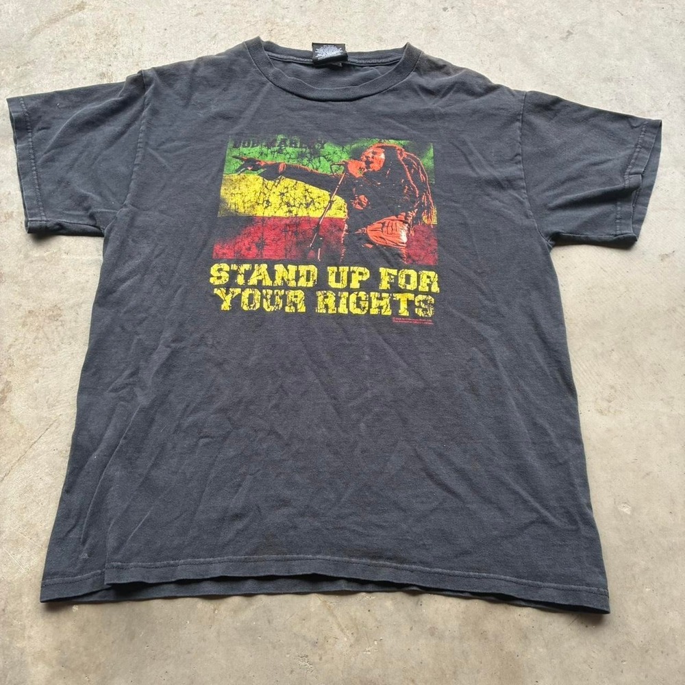 Vintage 2005 Bob Marley Stand Up For Your Rights Tee Reggae Graphic
